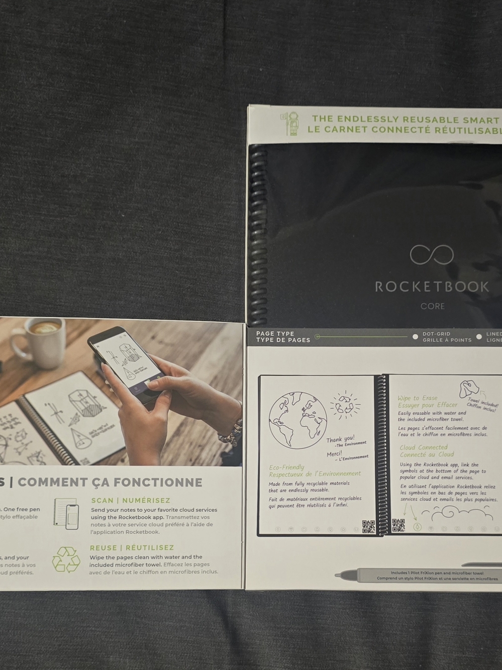 Rocketbook Core Reusable Notebook - Black - Picture 2 of 5